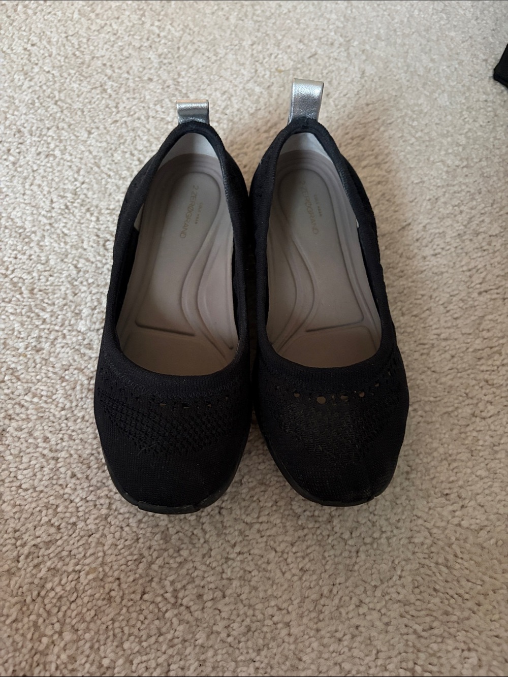 Women's Black Slip-On Knit Comfort Shoes